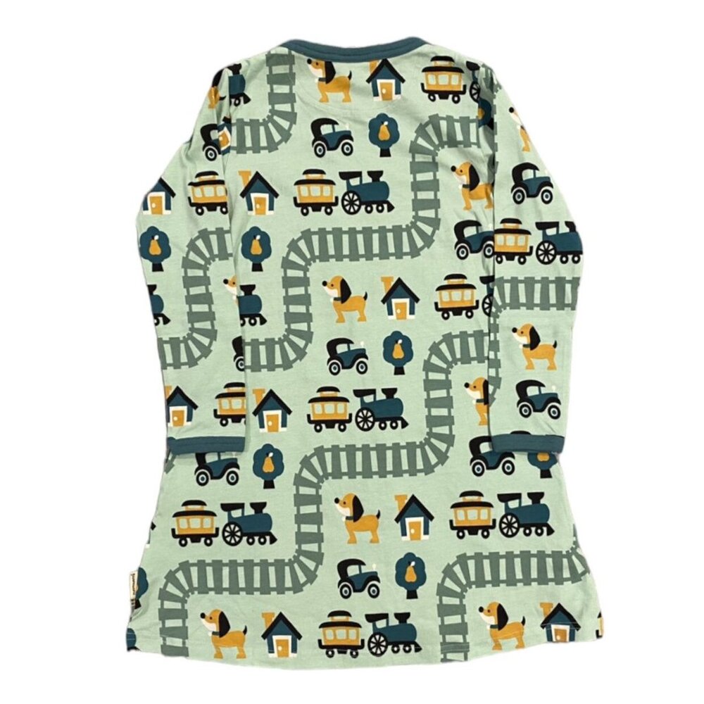 NEW Maxomorra Sz 110/116 (5-6Y) Organic Old Town Dress - Picture 2 of 3